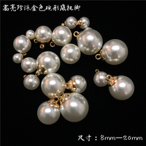 New fashion gold bottom flower tray White pearl button womens shirt shirt button cardigan 1 piece