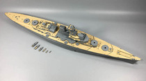 Commander 350008 1:350 Battleship Bismarck wooden deck anchor chain with Tamiya 78013