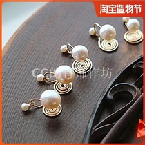 No ear pierced new female freshwater strong light near immaculate pearl original hand-made mosquito coil plate simple ear bone ear clip