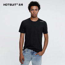 hotsuit sports t-shirt 2020 spring new fitness short-sleeved mens round neck breathable moisture wicking running vest
