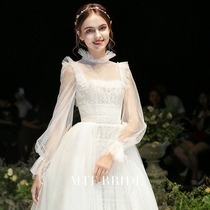 Mantingfang (Shires cloud)wedding dress 2021 new bride female forest department super fairy dream white yarn skirt light wedding dress