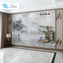 Modern Chinese sofa living room bedroom film and television ink TV background wall hard bag decoration bedside background wall soft bag