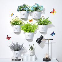 Wall Trim Flower Basket Creative Living Room Wall Pendant Hanging Wall Furnishing Accessories Restaurant Milk Tea Shop Wall Decoration Wall-hanging Flowers