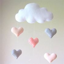 DIY handmade love childrens room decoration toy pendant Felt cloth cloud hanging photography props