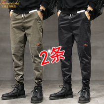 Autumn and winter models 2021 New Tide brand tooling pants men winter autumn junior high school students casual trousers spring and autumn