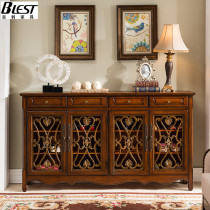 American simple solid wood shoe cabinet European style home dining room tea cabinet cabinet cabinet