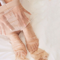 Interest Lingerie Anti-Hook Silk Pinewood Socks Transparent Clairvoyt Net Red woman Arbitrary cut of bottom sock black silk Summer thin