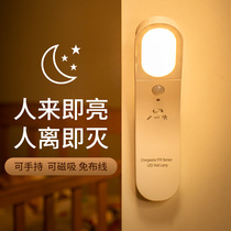 Smart Body Induction Night Light Rechargeable Bedroom Bedside Table Lamp Emergency Lighting Mini Night wall Lamp