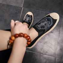 Old Beijing Cloth Shoes Mens 2022 Spring New Casual Sloth People A Foot Pedal Light 100 Ride Boomer Shoes Fisherman Sails Cloth Shoes