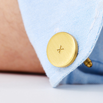 Zero-choice US IZOLA new creative retro mens shirt brass cufflinks cuffs holiday gifts
