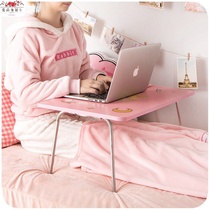 Teenage Girl Hearts Folding Computer Table Bed Dorm Room Simple Sloth Small Desk Brief modern bedroom to sit for home