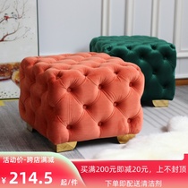 Eurostyle shoe changing stool minimalist cloakroom changing stool light and luxurious dressing down to a single footrest Sofa Square Stool