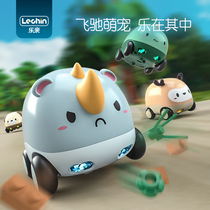 Leqin childrens toy car Baby baby sound and light power inertial car pullback car set Boy girl