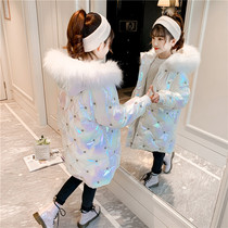 Girls cotton clothes childrens clothing 2020 new coat thickened childrens autumn and winter clothing womens big childrens foreign style