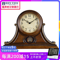 Lisheng clock bedroom living room office bedside solid wood European Chinese silent vintage art clock CRJ733