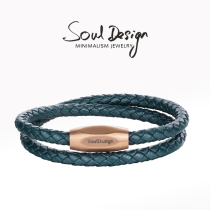 SoulDesign cowhide bracelet temperament red leather rope bracelet genuine leather zodiac year red bracelet Valentines Day gift