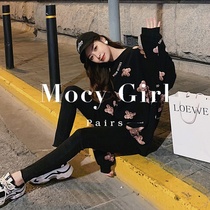 sandro asw loose plus velvet sweater women 2021 autumn winter lazy style style style thick print coat