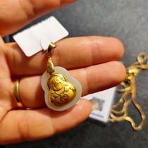 Putuo Mountain k light necklace Maitreya Buddha laughs often open safe and healthy Four Seasons rich chain gift box