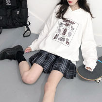 Autumn and winter plus velvet thickened loose clothes female 2020 new Korean tide ins girlfriends dress students spring and autumn