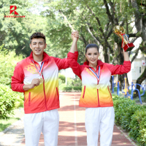 Jingjian long sleeve sports suit mens and womens loose casual jacket Sports appearance wear running training suit customization