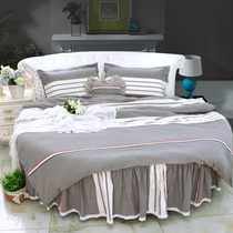 Night Dance Allure Grey Cotton Cotton Washing Cotton Leisure Round Bed 4 Kit Round Quilt Cover Round Bed Cover Four Piece Set