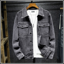 Autumn and winter new denim jacket mens Korean fashion tooling casual function jacket mens large size jacket cowboy jacket