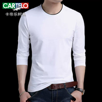 Crocodile Young Men Long-sleeved T-shirt plus-woven Fall Winter Han Edition Current Cotton Circular Collective Shirt