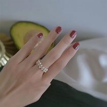 Natural pearl hand-woven pearl ring selection elastic line woven order report hand circumference exquisite and delicate