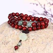 Flash shot (Lotus model) small leaf red sandalwood womens 8mm bead bracelet old material Venus beautiful elegant