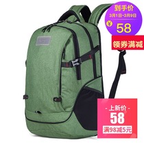  Wolf rock (wolfrock)backpack Mens bag shoulder travel bag student school bag computer bag cotton and linen