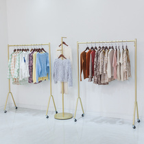 Peter cat clothing display rack floor special hanging hanger single pole gold pendulum stall gantry display shelf mobile