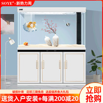  Light luxury intelligent ultra-white fish tank aquarium Large living room screen entrance modern bottom filter floor partition cabinet household