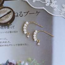 Silver Moto Home s925 Pure Silver Needle Earrings 2021 New Tide Han Temperament Net Red Freshwater Pearl Earrings