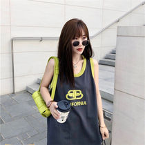 Sleeveless T-shirt dress female summer loose BF Wind Sports Basketball Clothes student coat