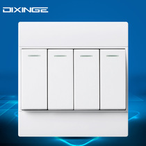 Four Open Single Control Switch Europeuder Universal 86 Type PC Panel Deco Style Four 4 Single Wall Switch