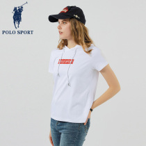 Polo Sport Short Sleeve T Shirt Woman 2022 New Summer Link White Print Fashion Cotton Cotton Cotton Cotton Cotton