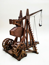 Ancient construction of Tenon and Tenon wooden structure Assembly Qin and Han ancient chariot stone throwing machine machine model craft gift