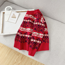 2021 new boys pullover sweater thickened knitwear childrens coat in autumn and winter