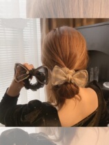 Head rope advanced senses small crowdEuropean root yarn butterfly knot hair ring women Zhair rubber band 2021 new temperament foreign air