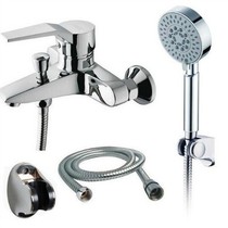 Simple shower Simple set All-copper shower faucet Hot and cold bathtub mixing valve Bathroom nozzle