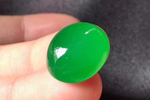 Burmese jadeite egg face bare stone pendant ring earrings ice seed Yang green emperor green ring face