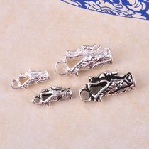 S925 Pure Silver Diy Thai Silver Accessories Tap Bracelet Connection Buttons Handcrafted Rope String Beads Ornament Materials Wholesale