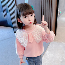 Girl Necropolis Spring Autumn 2021 New Female Baby Autumns Korean version online Red Ocean Gas jacket Childrens Childrens Autumn Autumn Clothing Tide