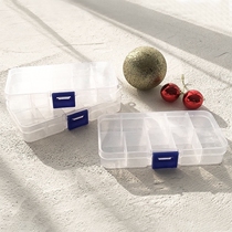 (Lane South)Plastic jewelry transparent storage box Portable earrings Ring bracelet necklace classification storage box