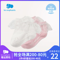 Liinfants Room Baby Socks Girl Boat Socks 2 Pairs Children Socks Spring Autumn Clothing Baby Lace Short Socks 2022 New