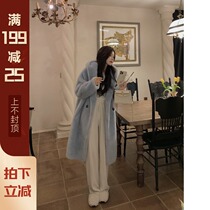 XUELI Sydney women Australia 100 wool coat women winter double-breasted hooded granular wool coat