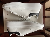  Alexander Mcqueen Mcqueen white shoes black tail mens size