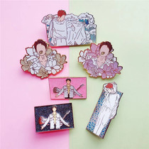 Zhu Zheng Ting with the surrounding future metal badge brooch accessories gift idol trainee souvenir