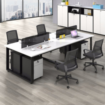 Staff Desk Brief Hyundai 4 People in Guangzhou Office Furniture Working position Employee table Screen Desk Chair