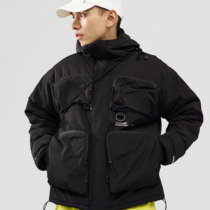 SAMESAME autumn and winter tooling hooded stand collar cotton clothing mens Tide brand thick loose waterproof windproof jacket jacket